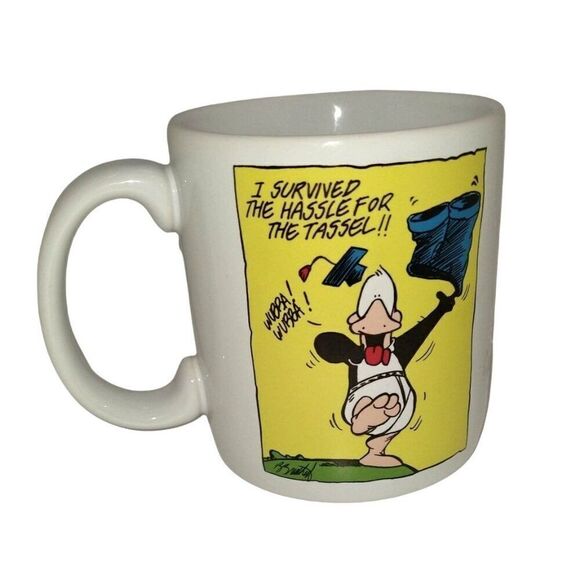 Graduation Coffee Mug Bloom County Opus N Bill Mug Hassle for the Tassel - Picture 1 of 4